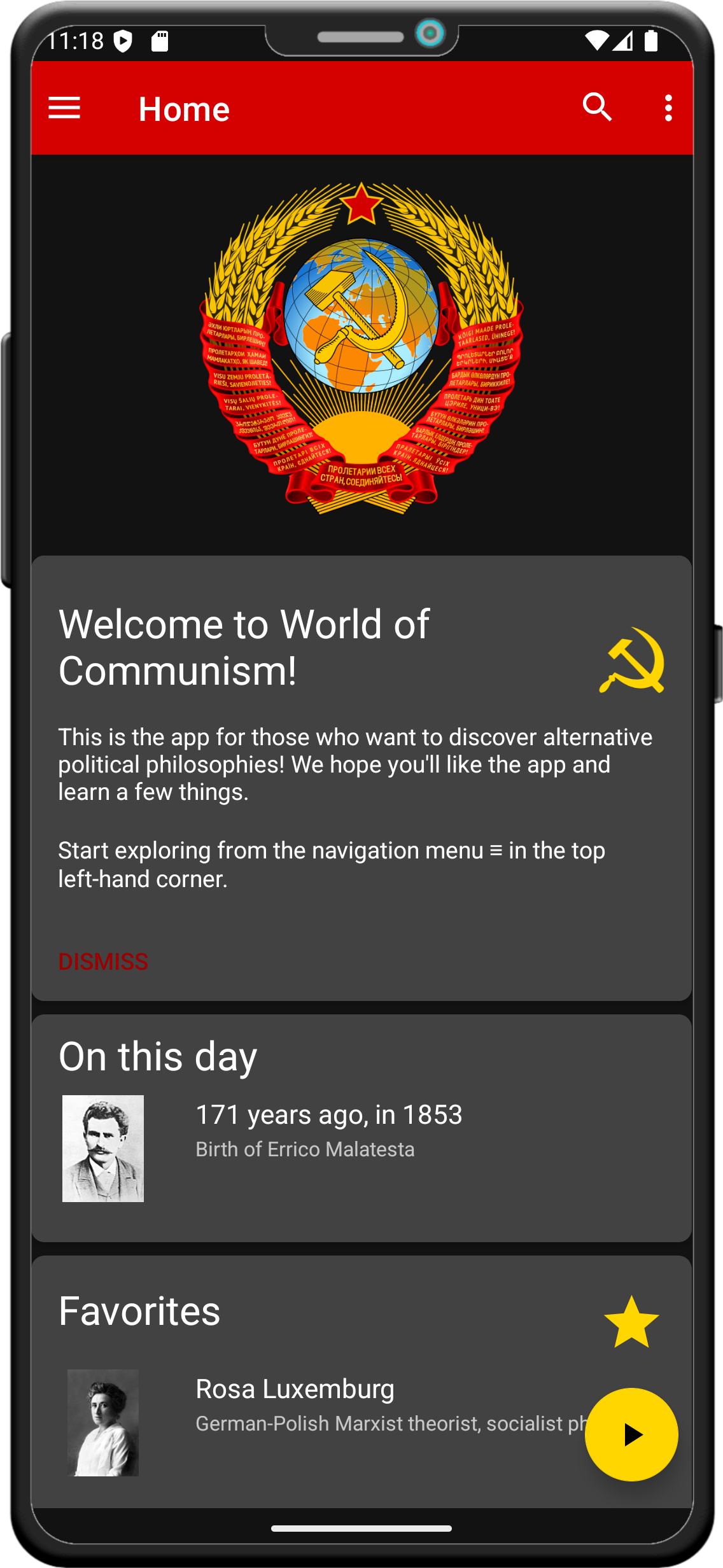 Screenshot of World of Communism in dark theme.