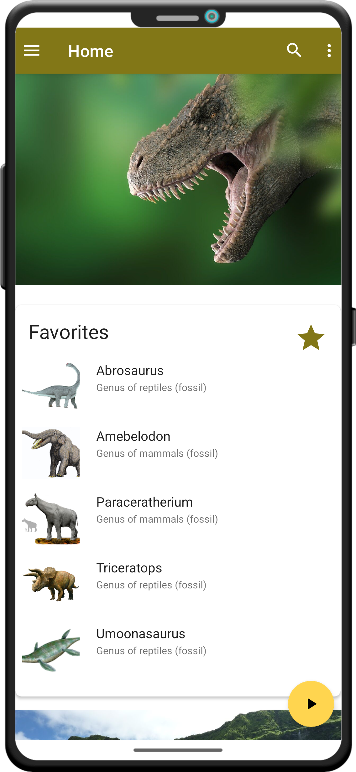 World of Dinosaurs app screenshot